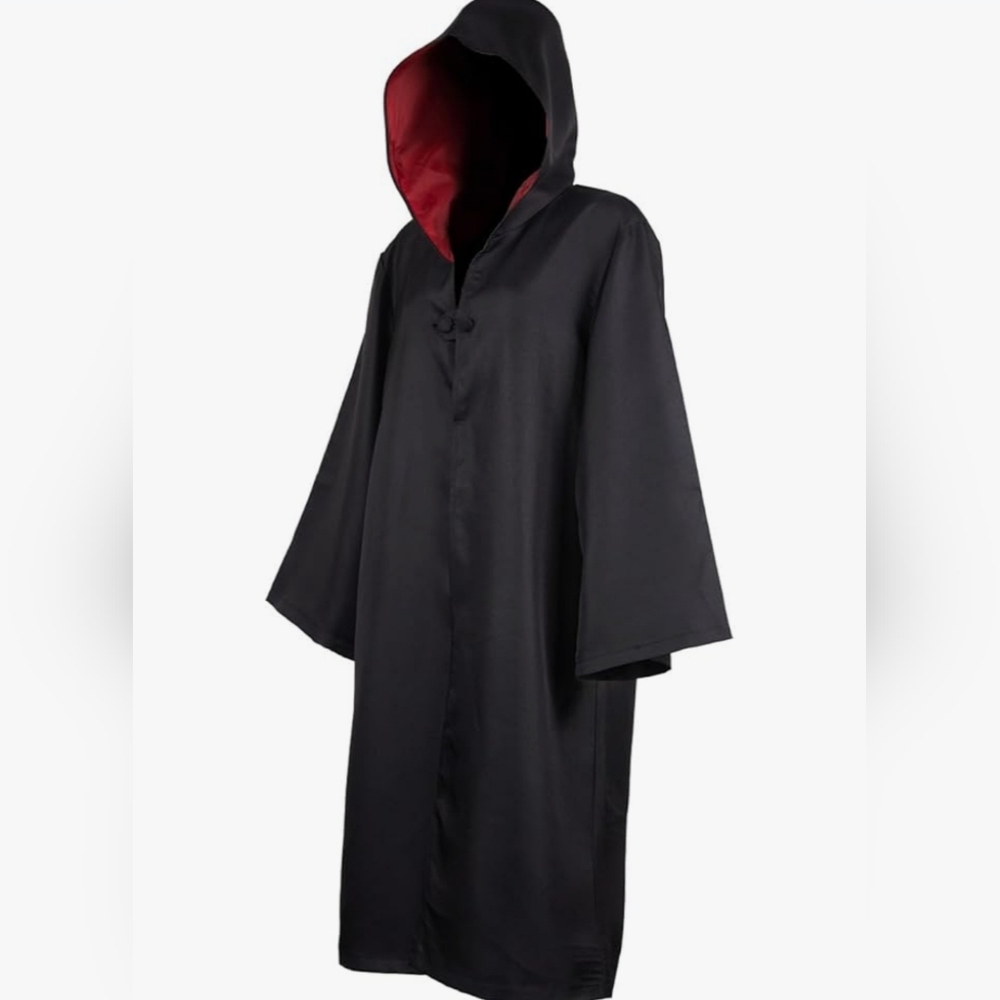New Cosplay Black With Red Halloween Party Hooded Adult Vampires Cape Cloak